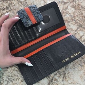 Juicy Couture Black and Orange Card Holder